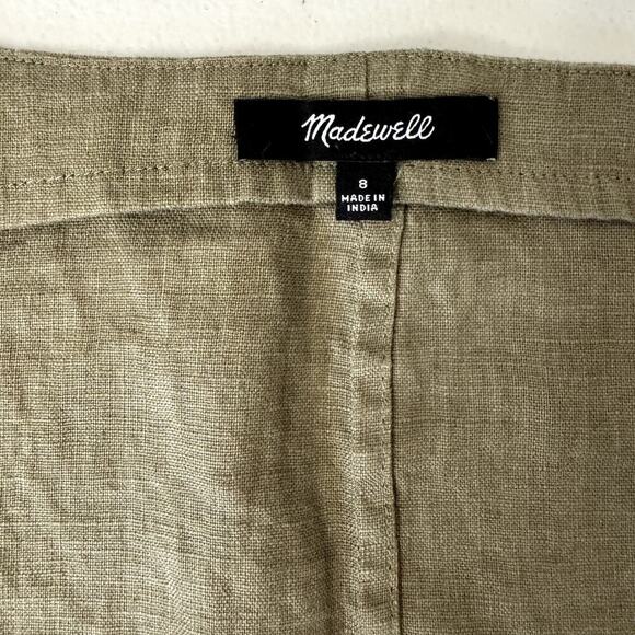 Scoopneck Crop Tank in 100% Linen - Picture 4 of 5